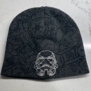 Star Wars Stormtrooper Beanie | Gray Graphic Knit | One Size